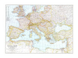 Central Europe And The Mediterranean Map 1939