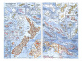 New Zealand, New Guinea And The Principal Pacific Islands Map 1962