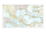Mexico, Central America And The West Indies Map 1939