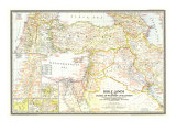 Bible Lands, And The Cradle Of Western Civilization Map 1946