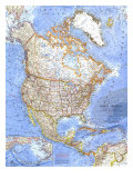 North America Map 1964