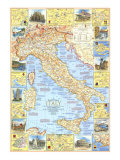Travelers Map Of Italy Map 1970 Side 1