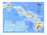 Buy Hawaii Map 1983 Side 1 at AllPosters.com