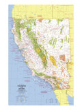 California And Nevada Map 1974