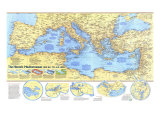 Buy Historic Mediterranean, 800 BC to AD 1500 Map at AllPosters.com