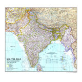 South Asia With Afghanistan And Myanmar Map 1997