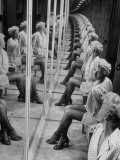 Buy Actress Shelley Winters, Sitting in Booth with Mirrors on All Sides at AllPosters.com