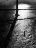 Suspension Tower of the Golden Gate Bridge at Sunrise