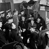 Activist Folk Musician Woody Guthrie Playing for a Group of Servicemen During WWII