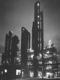 The Rising Towers of Monsanto Chemical Plant Which Makes Styrene Used in Rubber, Paint and Plastic
