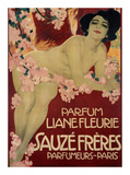 Parfum Liane Fleurie, Sauze Freres Art Print