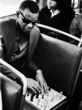 Buy Blind Singer Ray Charles Playing Chess on a Board with Special Niches at AllPosters.com