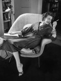 Buy Woman in Man's Tie Silk Dressing Gown from Brooks Brothers at AllPosters.com