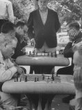 Men Playing Chess in Central Park