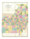 Buy Map of Illinois and Missouri, c.1839 at AllPosters.com