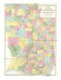 Map of Mississippi, Louisiana and Arkansas, c.1839