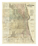 Map of Chicago, c.1857