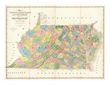 Buy Map of Virginia, Maryland and Delaware, c.1839 at AllPosters.com