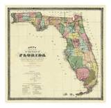 Buy New Map of the State of Florida, c.1870 at AllPosters.com