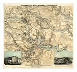 Buy Hughes Military Map of Richmond and Petersburgh, Virginia, c.1864 at AllPosters.com