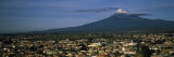 Aerial View of a City with a Mountain in the Background, Popocatepetl Volcano, Cholula