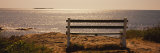 Empty Bench on the Beach, Peaks Island, Casco Bay, Maine, USA