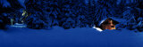 Evening Winter Lost Lake Cabin Whistler British Columbia Canada