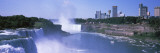 Waterfall with City Skyline in the Background, Niagara Falls, Ontario, Canada