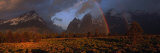 Sunrise and Rainbow Grand Teton National Park Wy, USA