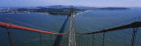 Aerial View of Traffic on a Bridge, Golden Gate Bridge, San Francisco, California, USA