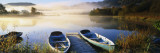 Rowboats at the Lakeside, English Lake District, Grasmere, Cumbria, England