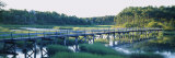 Reflection of a Footbridge in Water, Wellfleet, Cape Cod, Massachusetts, USA