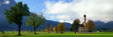 Church with Fall Landscape Bavaria Germany
