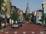 Buildings Along a Road, Annapolis, Maryland, USA Photographic Print