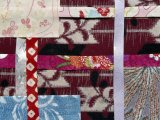 Close-up of Overlapping Fabric Horizontals and Ribbons