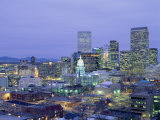 High Angle View of the State Capitol Building and Downtown, Denver, Colorado, USA