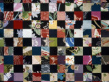 Quilt of Black and Multicolored Horizontals