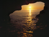 View of Ocean Sunrise from Inside Anenome Cave