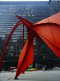 Close-up of a Structure in Front of a Building, Alexander Calder, Federal Plaza, Chicago