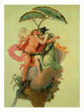 Buy Panel of the "Caffe Da Pacho" Portraying Eros Cupid and Psyche at AllPosters.com