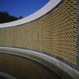 Reflection of Wall of a Monument in Water, Freedom Wall, National World War II Memorial