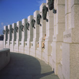Columns at a War Memorial, National World War II Memorial, Washington DC, USA