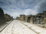 Tourists at Old Ruins, Pompeii, Naples, Campania, Italy