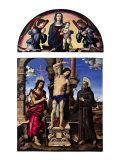St Sebastian with St John the Baptist and St Francis of Assisi, Madonna and Child and Two Angels