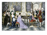 Young Mozart and His Sister Play a Duet for Empress Maria Theresa of Austria