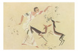 Buy Woman with Gazelles at AllPosters.com
