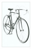 Black and White Photo of 10 Speed Bicycle