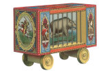 Circus Hippo in Cage