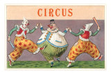 European Circus Clowns Premium Poster