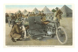 Armored Motorcycle with Machine Gun